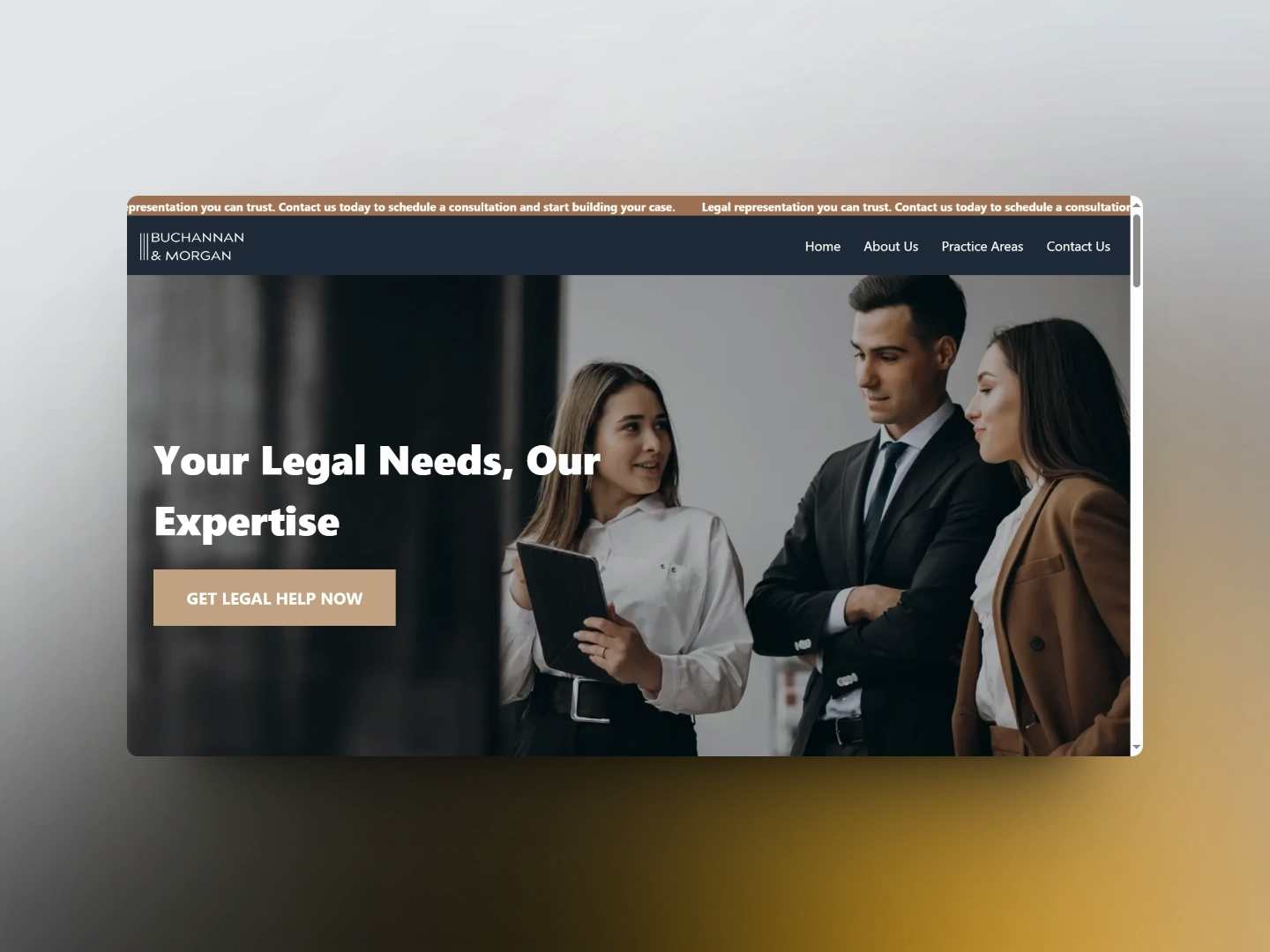 Lawyer website project thumbnail