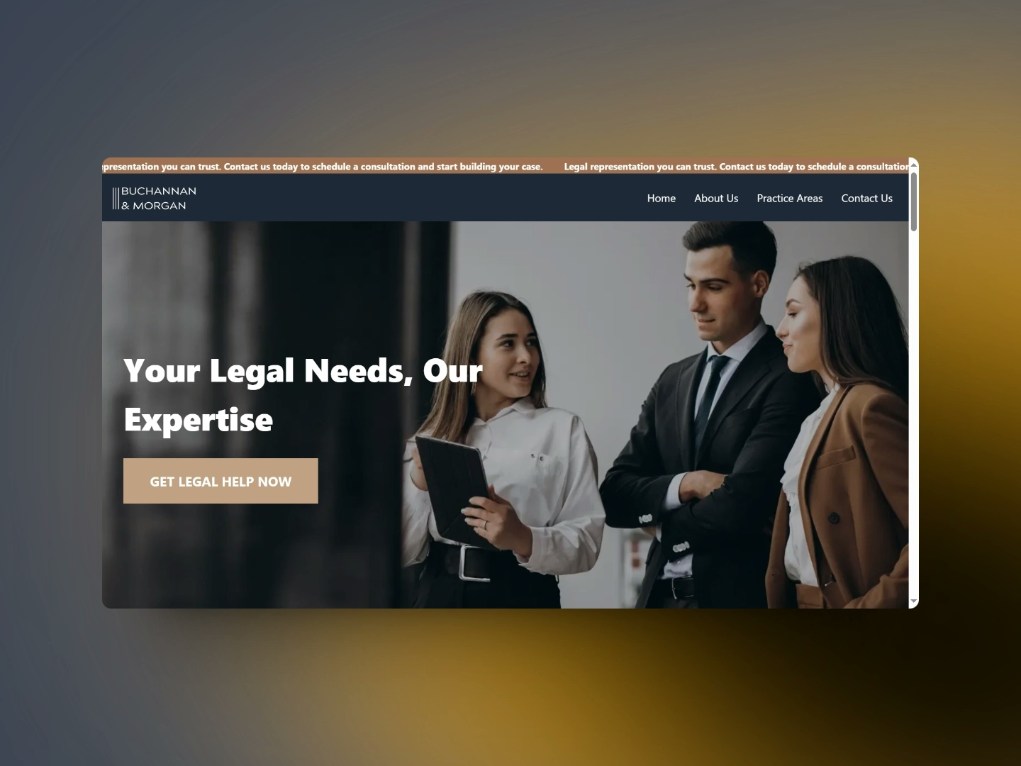 Lawyer website project thumbnail