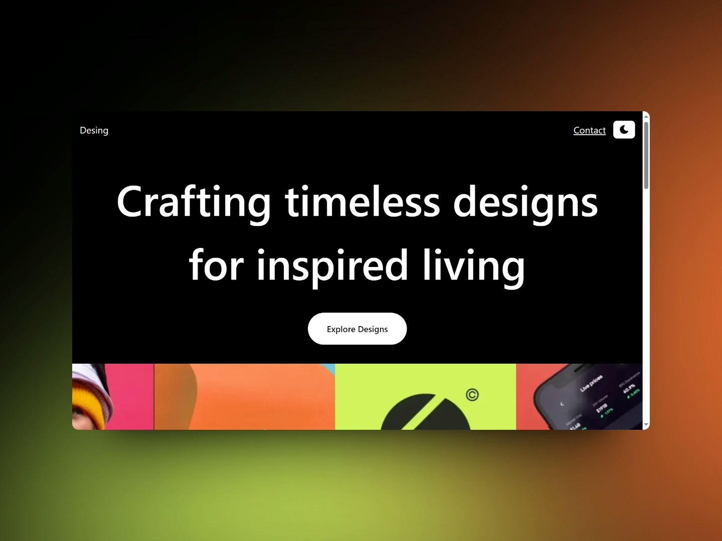 Design website project thumbnail